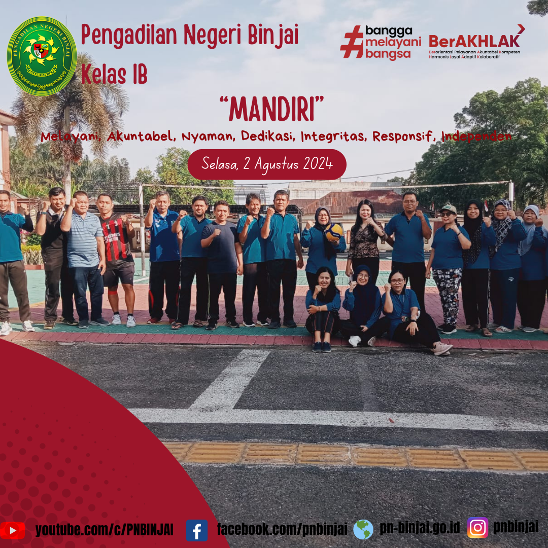Pembukaan Kegiatan Perlombaan dalam rangka memeriahkan HUT RI dan Mahkamah Agung RI Ke -79 Tahun 2024