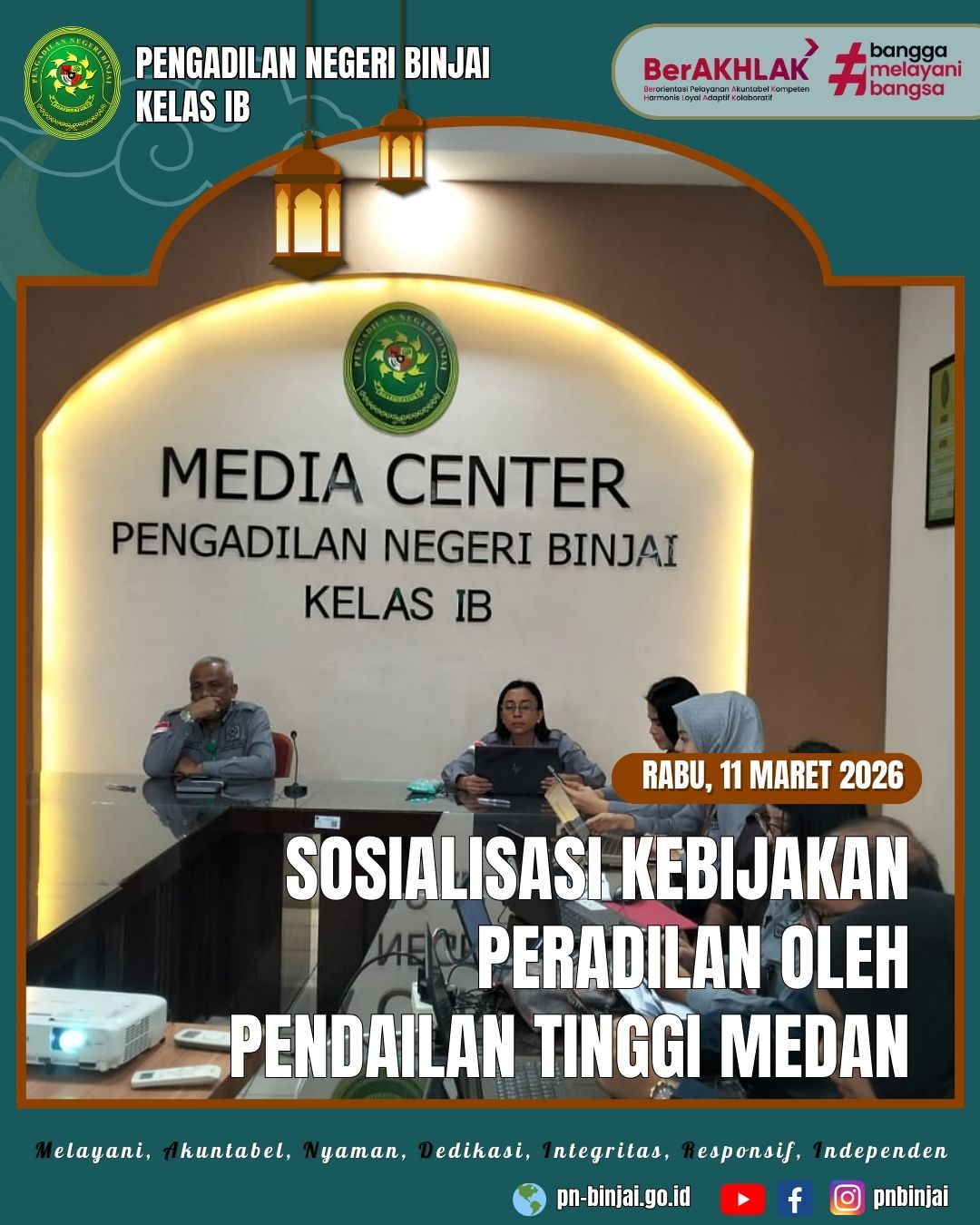 Sosialisasi Kebijakan Peradilan Secara Daring dari Pengadilan Tinggi Medan