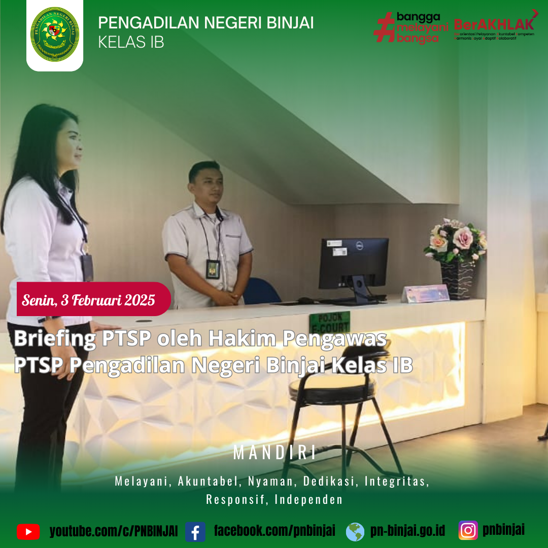 Briefing PTSP oleh Hakim Pengawas PTSP
