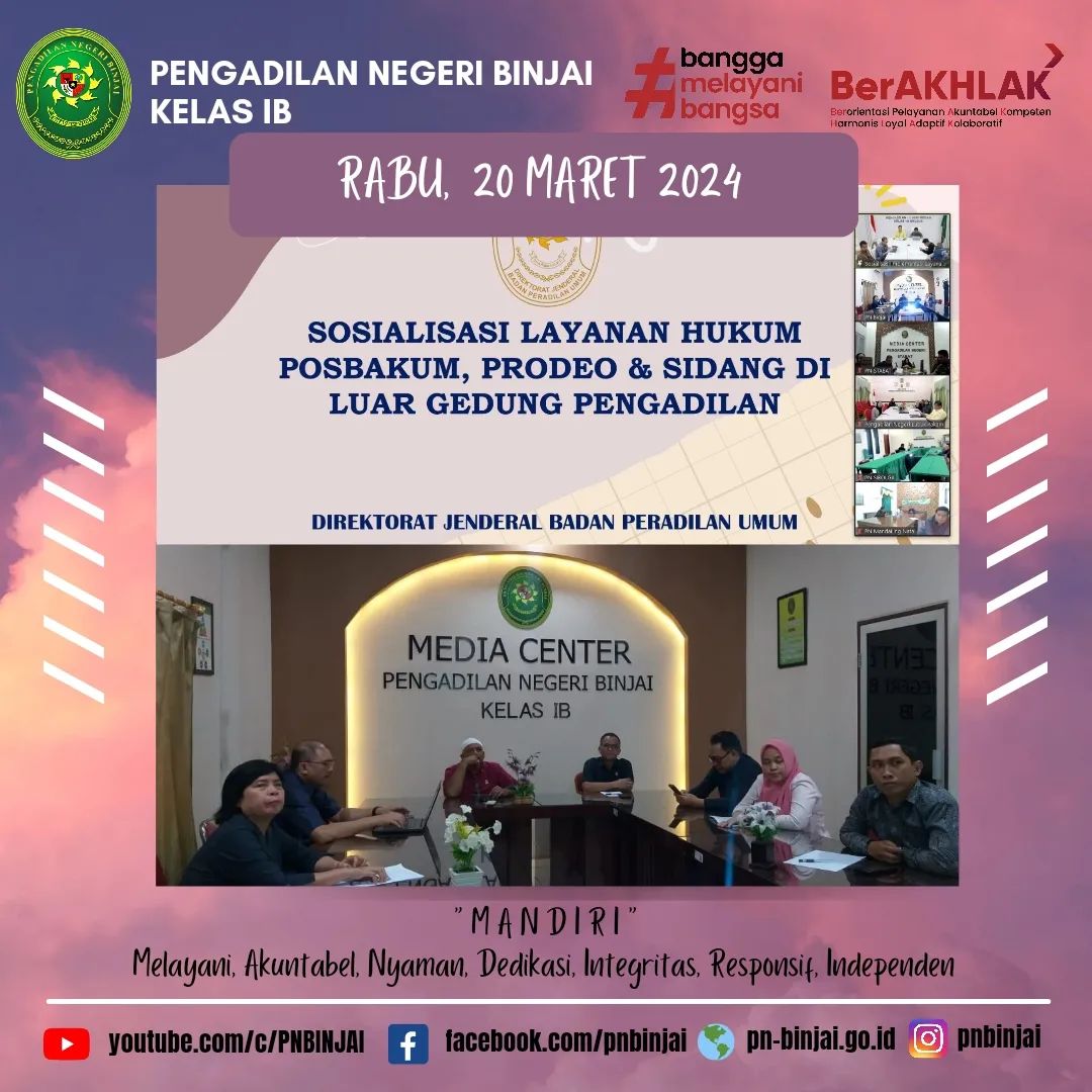 Sosialisasi Layanan Hukum dan UMK Cerdas-Kum dari Badan Peradilan Umum