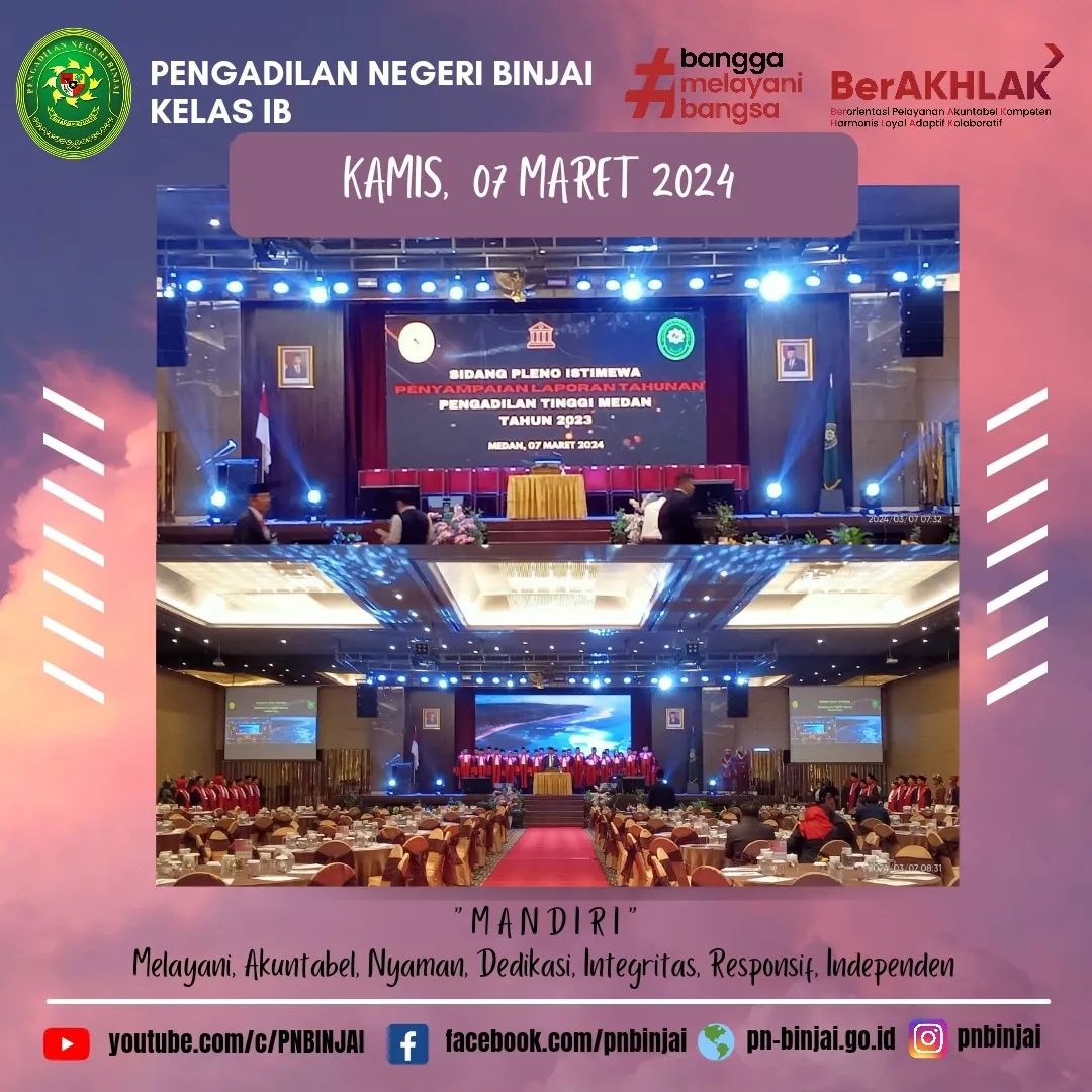 Laporan Tahunan Tahun 2023 Sewilayah Hukum Pengadilan Tinggi Medan