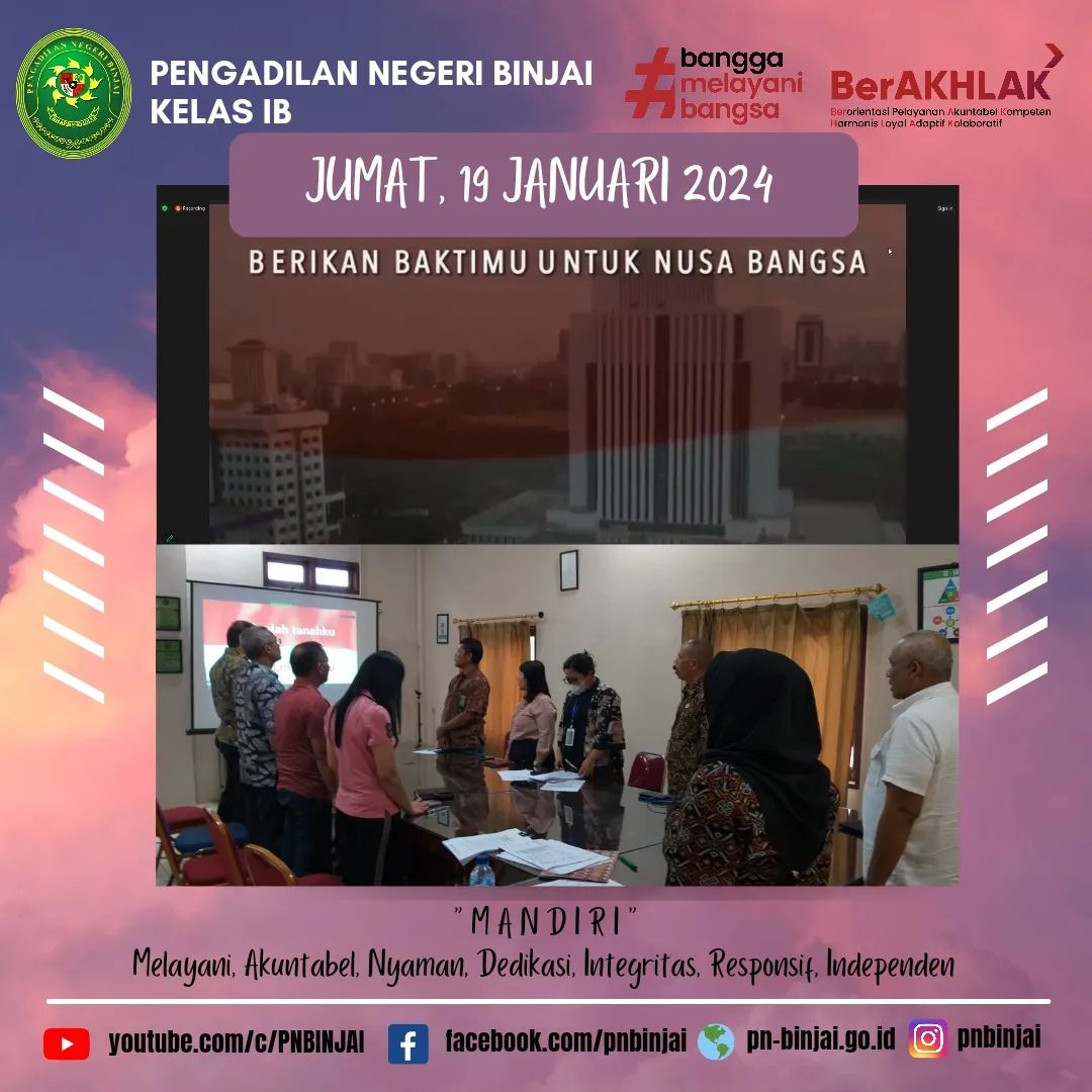 Pembinaan Teknis dan Administrasi Yudisial Oleh Pengadilan Tinggi Medan Secara Daring