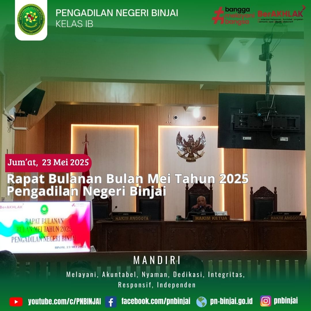 Rapat Bulanan Bulan Mei Tahun 2025 