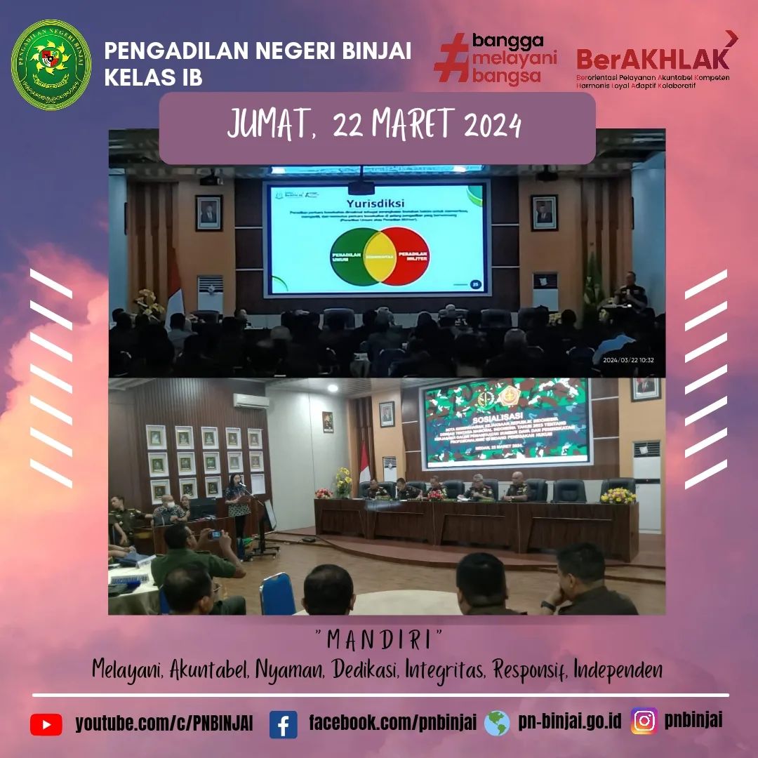 Undangan Kepala Kejaksaan Tinggi Sumatera Utara Dalam Rangka Pelaksanaan Kegiatan Sosialisasi Jaksa Agung Muda Pidana Militer Nomor : B-1658/L.2/Ms/03/2024